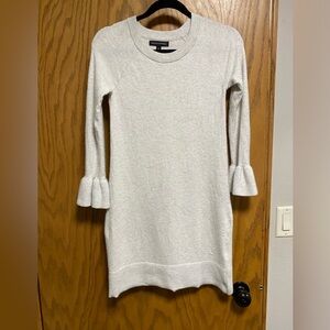 Banana Republic Sweater Dress Light Gray Merino Wool/Cashmere Blend - EUC
